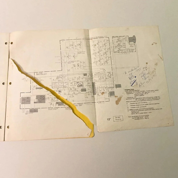 Vintage 1982 Service Manual Electohome G07  19 Inch RGB Colour Monitor Damaged - Picture 16 of 16
